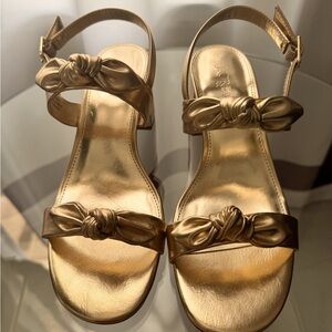 Gold J.Crew sandals size 7.